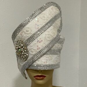 Unique white church/dressy hat
